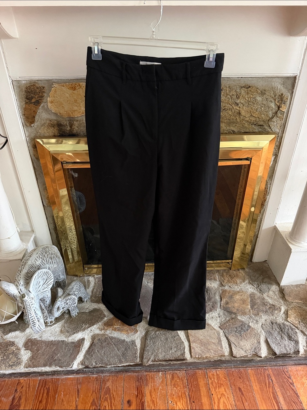 Women's Black Straight-Leg Dress Pants